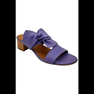 Unity In Diversity Leather Heeled Sandals Bonita Blue - Medium